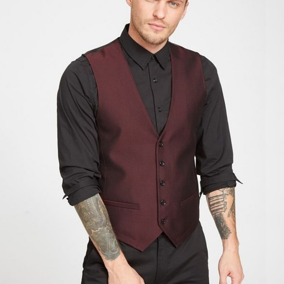 NWT G by GUESS AARON TEXTURE MENS VEST SZ XS - Picture 1 of 5